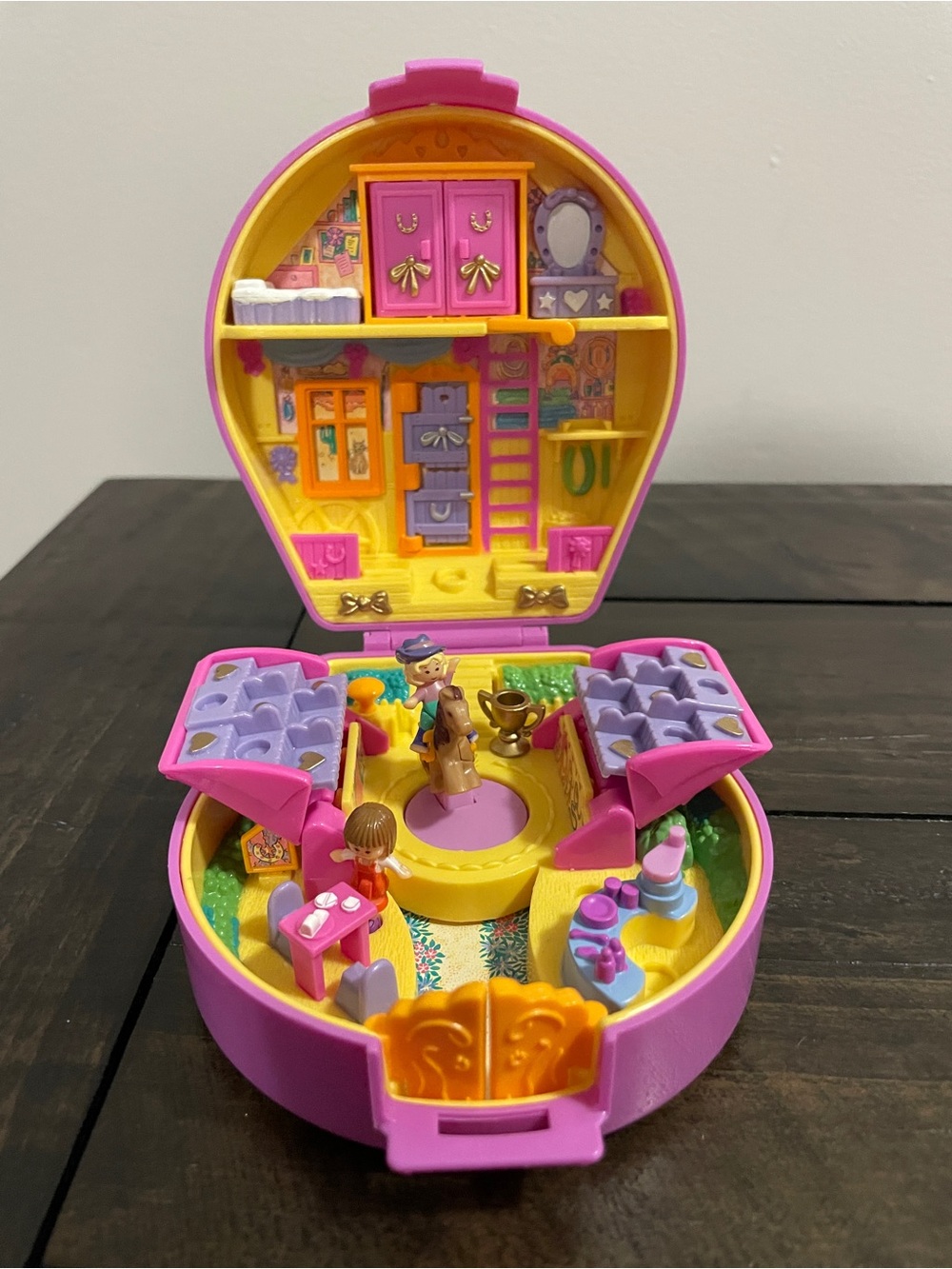 🐎🎠 Vintage Polly Pocket Pony Ridin’ Show (1994) – COMPLETE & SOUND WORKS